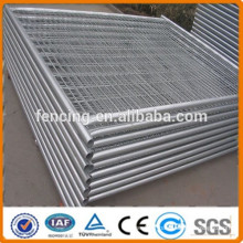 Galvanized temporary fence stands concrete